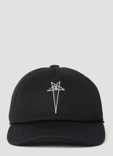 Mesh Baseball Cap Rick Owens x Champion Mesh Baseball Cap Black roc0353003