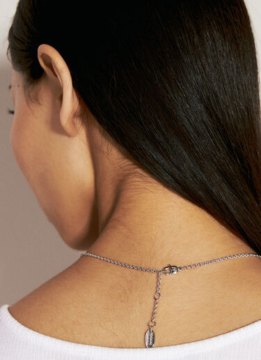 Vivienne Westwood Mayfair 浅浮雕吊坠项链  银色 vww0356011