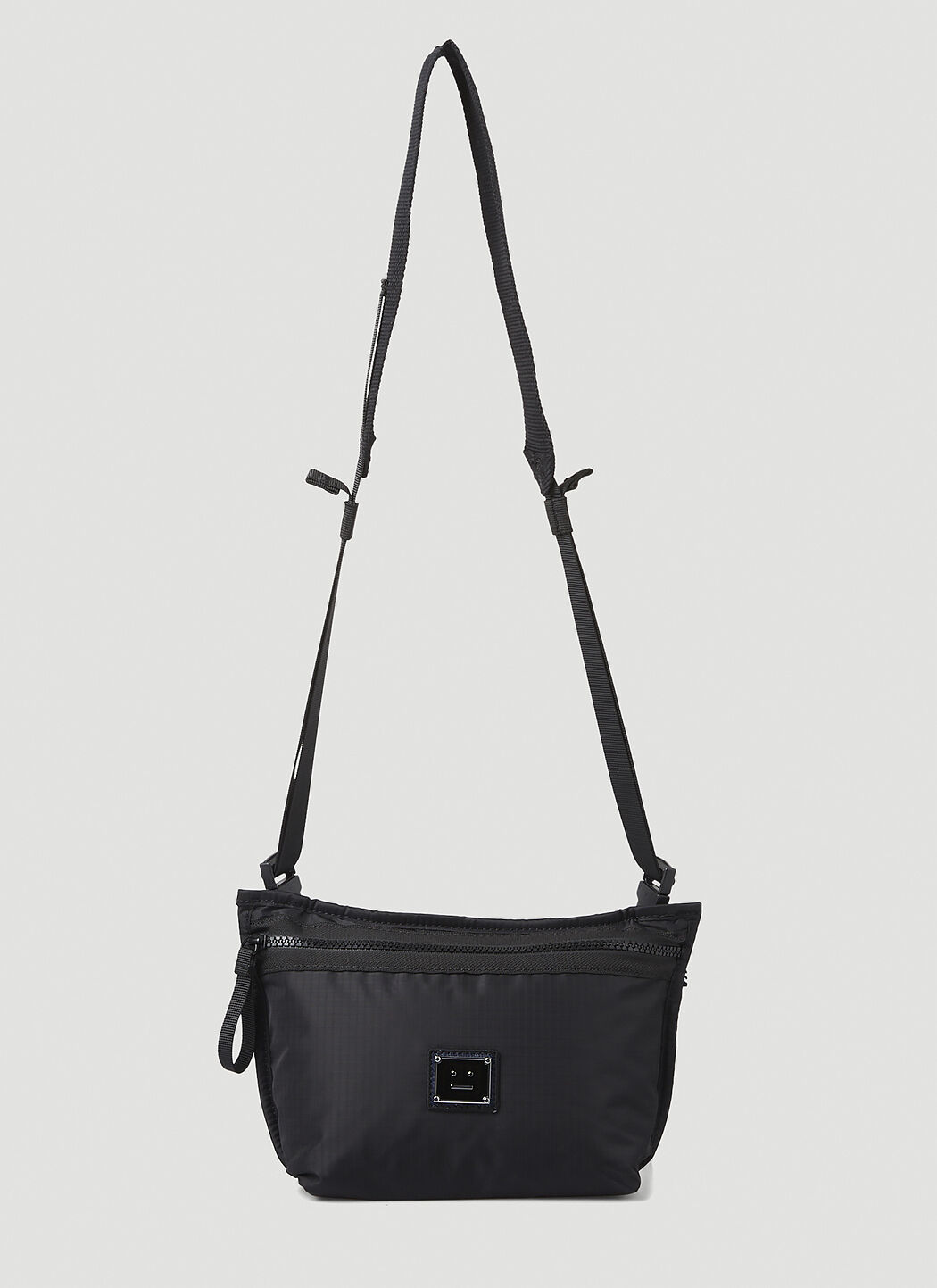 Acne Studios Face Plaque Crossbody Bag in Black | LN-CC