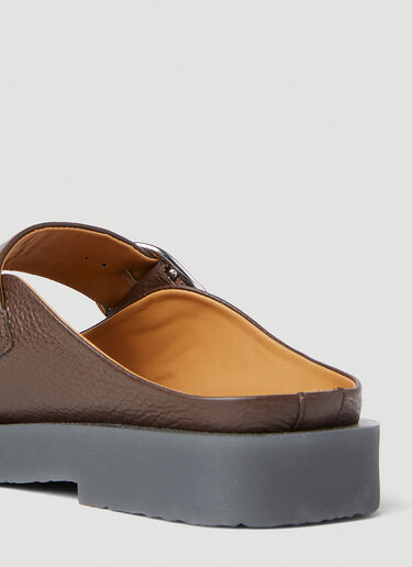 Acne Studios 버클 뮬 브라운 acn0151033