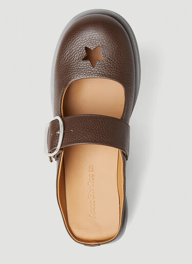버클 뮬 Acne Studios 버클 뮬 브라운 acn0151033