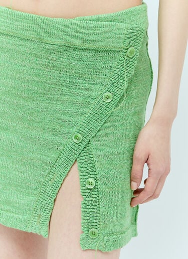 针织迷你半身裙 Acne Studios 针织迷你半身裙 绿色 acn0256030
