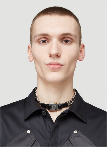 1017 ALYX 9SM Leather Chain Necklace Silver aly0144018