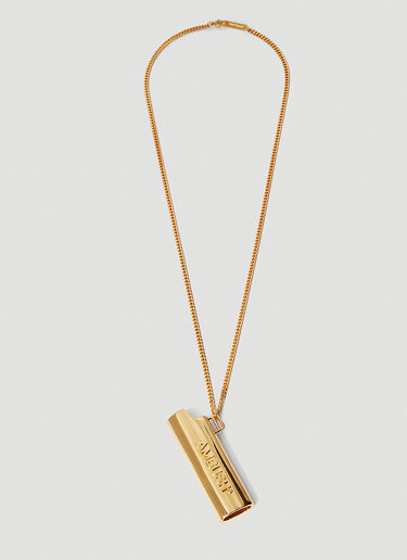 Logo Lighter Case Necklace Ambush Logo Lighter Case Necklace Gold amb0149026