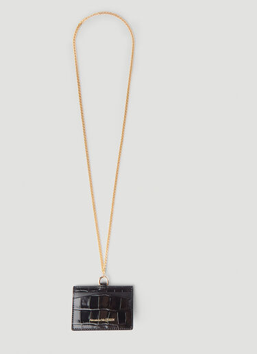 Alexander McQueen Chain Card Holder Black amq0245034