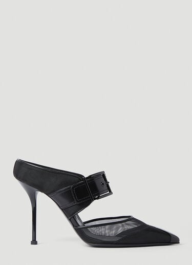 朋克搭扣高跟穆勒鞋 Alexander McQueen 朋克搭扣高跟穆勒鞋 黑色 amq0252010