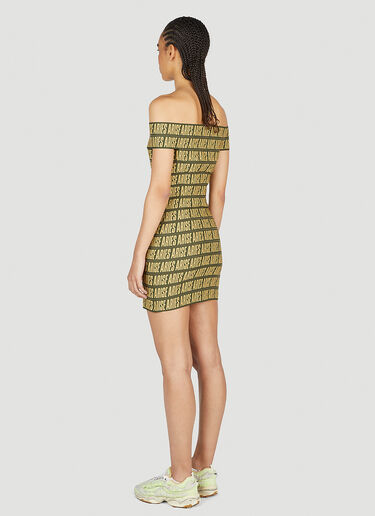 Press Gothic Logo Mini Dress Aries Press Gothic Logo Mini Dress Olive ari0252011