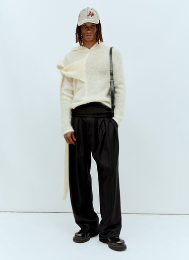 Pleated Pants With Silk Ties Aaron Esh Pleated Pants With Silk Ties Black ash0154008
