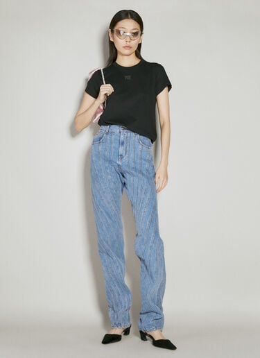 Jersey Shrunk T-Shirt Alexander Wang Jersey Shrunk T-Shirt Black awg0253063