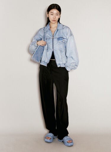 프린트 데님 봄버 재킷 Alexander Wang 프린트 데님 봄버 재킷 블루 awg0255037