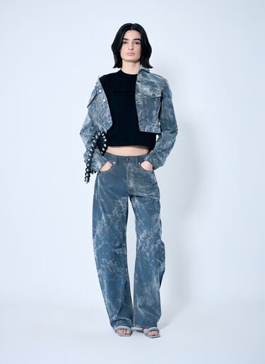 Alexander Wang 做旧徽标皱缩 T 恤  黑色 awg0259004