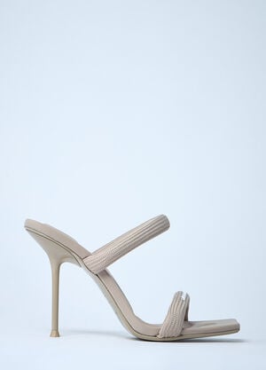 Alexander Wang Julie Tubular Heeled Sandals Beige awg0261021