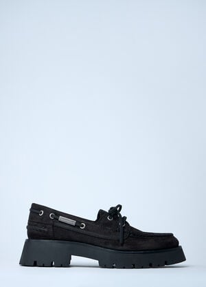 Alexander Wang Suede Carson Boat Loafers Brown awg0261022