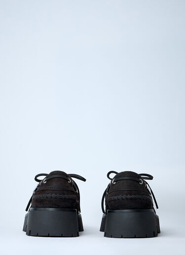 Alexander Wang Suede Carson Boat Loafers Brown awg0261022