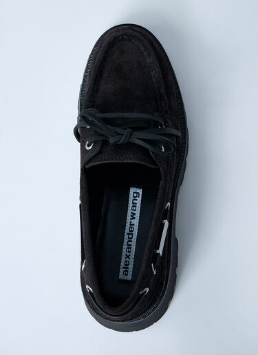 Alexander Wang Suede Carson Boat Loafers Brown awg0261022