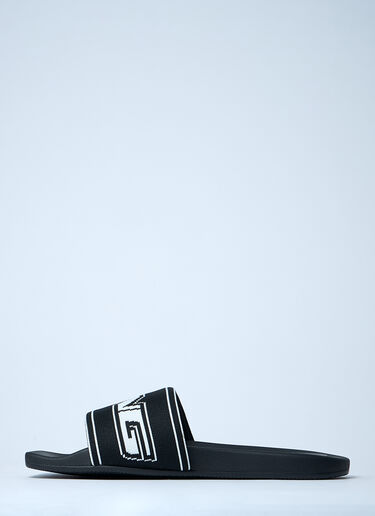 Logo Motif Slides Alexander Wang Logo Motif Slides Black awg0261024
