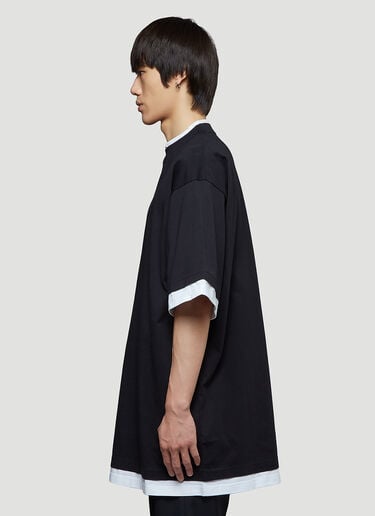 Oversized Double-Layer T-Shirt Balenciaga Oversized Double-Layer T-Shirt Black bal0143014