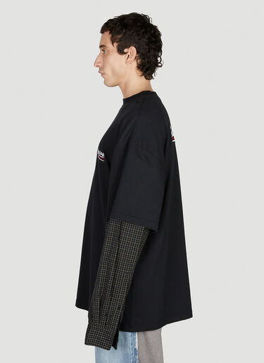 레이어드 티셔츠 Balenciaga 레이어드 티셔츠 블랙 bal0152037