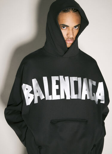 Balenciaga Tape Hooded Sweatshirt Black bal0158010