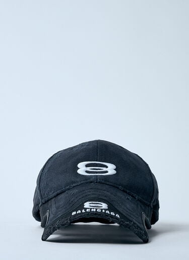 Double Logo Embroidery Baseball Cap Balenciaga Double Logo Embroidery Baseball Cap Black bal0159025
