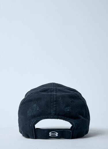 Double Logo Embroidery Baseball Cap Balenciaga Double Logo Embroidery Baseball Cap Black bal0159025