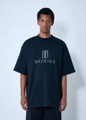 Balenciaga Logo Motif T-Shirt Black bal0161003