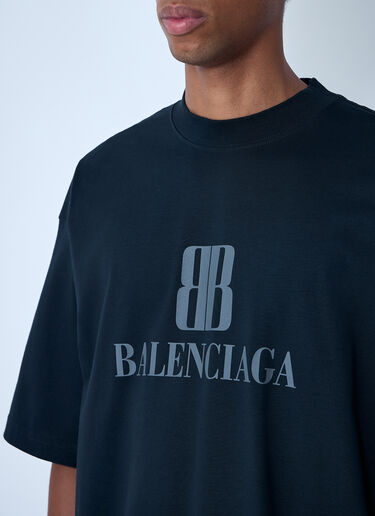 Balenciaga Logo Motif T-Shirt Black bal0161003