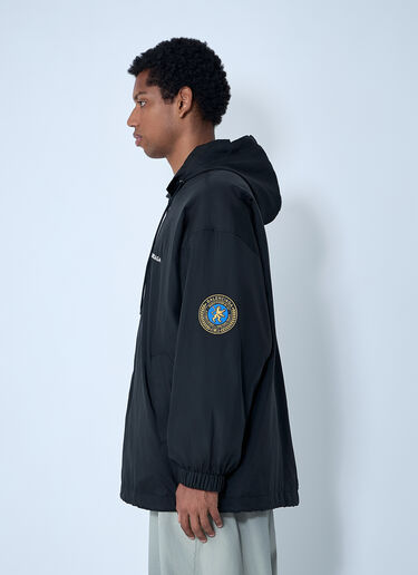 Balenciaga Logo Motif Windbreaker Jacket Black bal0161005