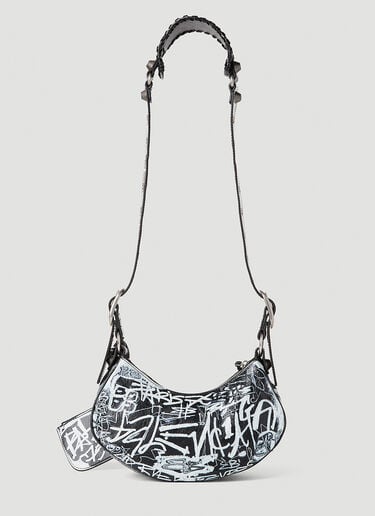 Balenciaga Le Cagole Graffiti XS Shoulder Bag Black bal0251097