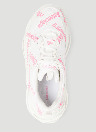 Logo Type Triple S Sneakers Balenciaga Logo Type Triple S Sneakers White bal0252006