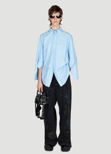 스윙 트위스트 셔츠 Balenciaga 스윙 트위스트 셔츠 라이트 블루 bal0252040