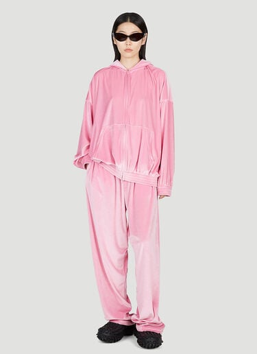 Balenciaga BB Paris Zip-Up Hooded Sweatshirt Pink bal0253010