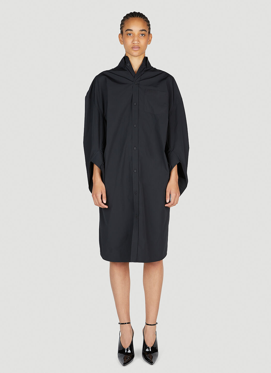 Balenciaga Women's' Swing Shirt Dress in Black | LN-CC®