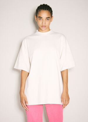 Balenciaga Logo Embroidery T-Shirt Off white bal0257012