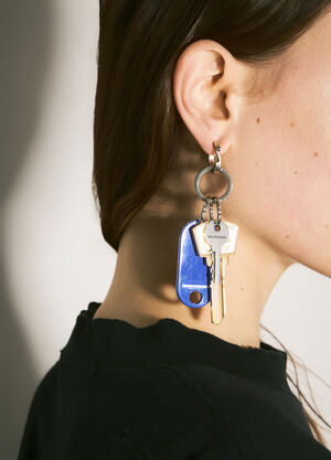 Balenciaga Old School Earrings Blue bal0258017