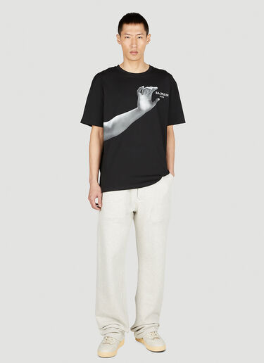Balmain Statue Print T-Shirt Black bln0152002