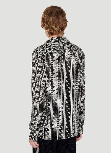 Balmain 모노그램 프린트 셔츠 그레이 bln0153002