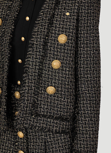 Balmain 无领花呢西装外套 黑色 bln0253015