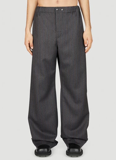 핀스트라이프 울 셰브론 팬츠 Bottega Veneta 핀스트라이프 울 셰브론 팬츠 그레이 bov0154010