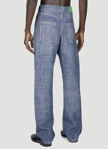 Bottega Veneta Texture Denim Print Pants Blue bov0155002