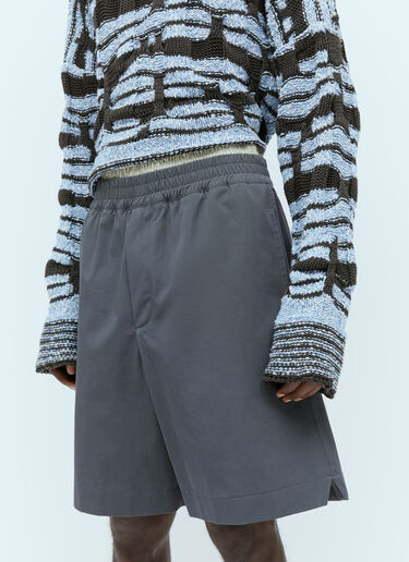 더블 허리밴드 쇼츠 Bottega Veneta 더블 허리밴드 쇼츠 그레이 bov0156005