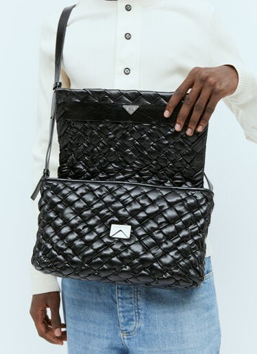 럼플 메신저 백 Bottega Veneta 럼플 메신저 백 블랙 bov0156014