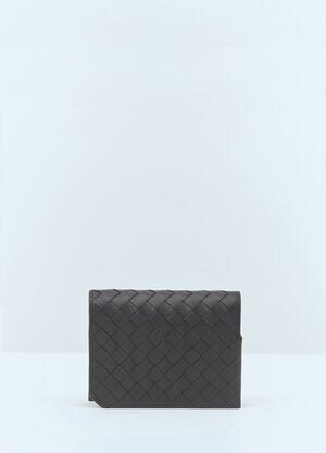 Bottega Veneta Intrecciato Piccolo Flap Cardholder Black bov0157016