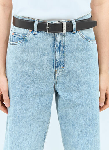 인트레치오 루프 가죽 벨트 Bottega Veneta 인트레치오 루프 가죽 벨트 블랙 bov0157019