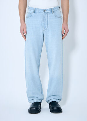 Bottega Veneta Extra Bleached Wide Leg Jeans Light Blue bov0159005