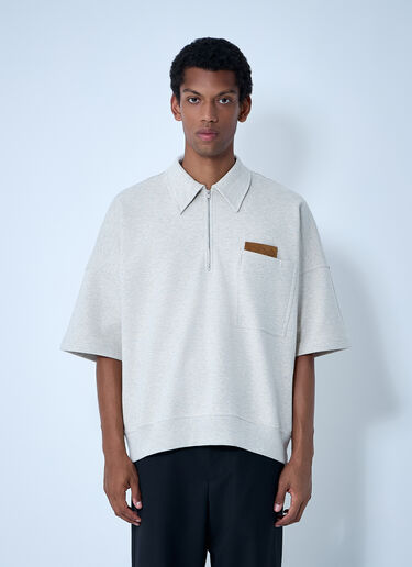 Double Cotton Melange Polo Bottega Veneta Double Cotton Melange Polo Cream bov0161006