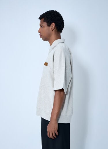 Bottega Veneta Double Cotton Melange Polo Cream bov0161006