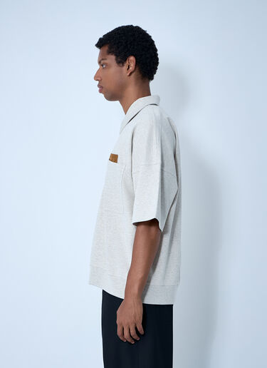 Double Cotton Melange Polo Bottega Veneta Double Cotton Melange Polo Cream bov0161006