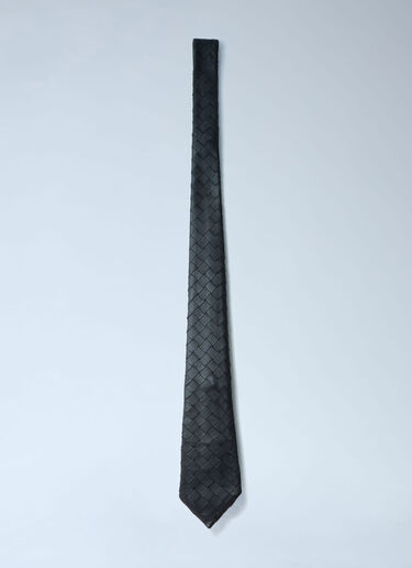 Intrecciato Leather Tie Bottega Veneta Intrecciato Leather Tie Brown bov0161008