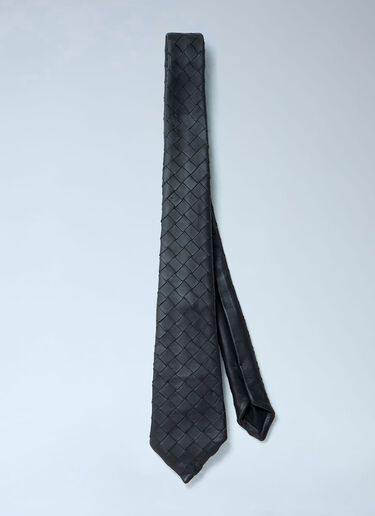 Intrecciato Leather Tie Bottega Veneta Intrecciato Leather Tie Brown bov0161008